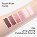 Kaely 6 Colors Mini Rose Pink Eye Shadow Palette Makeup, Mauve Plum Matte Shimmer Eyeshadow Palette for Older Women Highly Pigmented Waterproof, paleta de sombras de ojos, Vegan & Cruelty-free, 04