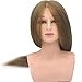 WANGXN Cabeza peluqueria Pelo Natural 100, Cabeza de peluquería Profesional de Cabello Real al 80%, Cabeza de muñeca de maniquí de cosmetología