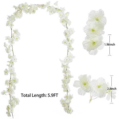Guirlande fleurs de cerisier artificielles pour embellir un mur nu
