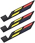 3x Black V Car Body Trunk Lid Sticker Badge Emblem Compatible For ATS CTS SRX XTS (Black/Yellow/Red)
