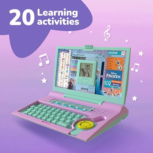 Image of Lifelong Frozen Laptop for Kids 2-5 Yrs | 20-in-1 Fun Learning Modes with Music | Educational Laptop with Alphabet, Words, Games, Numbers | AA Battery Operated Computer Toy with Mouse | Gift for Kids