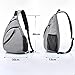 Sling Rucksack Männer Frauen, Große Kapazität, Nachtreflektor, Kopfhörerloch Design, Mehrzweck Crossbody Schulterrucksack, Diebstahlsicherer, Campus Rucksack für Radfahren im Freien (Grau)