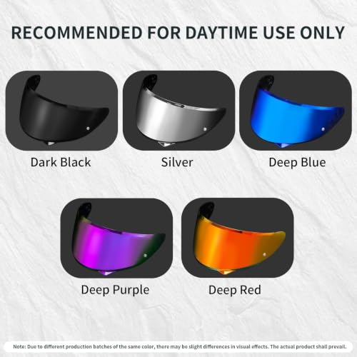 Image of PSLER Shatterproof Motorcycle Helmet Visor for HJ-34P C10,Deep Blue
