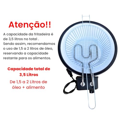 Fritadeira Elétrica Tacho Esmalte Redondo 3,5L (110)