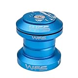 WFS NV.37 1-1/8 Inch Threadless Bike Headset Set for Threadless Steerer Forks and 34mm Head Tube - CNC Aluminum Alloy, Sealed Bearings for Mountain Bike, Road Bikes, MTB and BMX, Blue