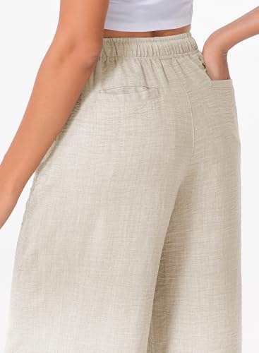EVALESS Pants for Women Trendy 2025 Summer High Waisted Wide Leg Baggy Barrel Trousers Jet Stream M