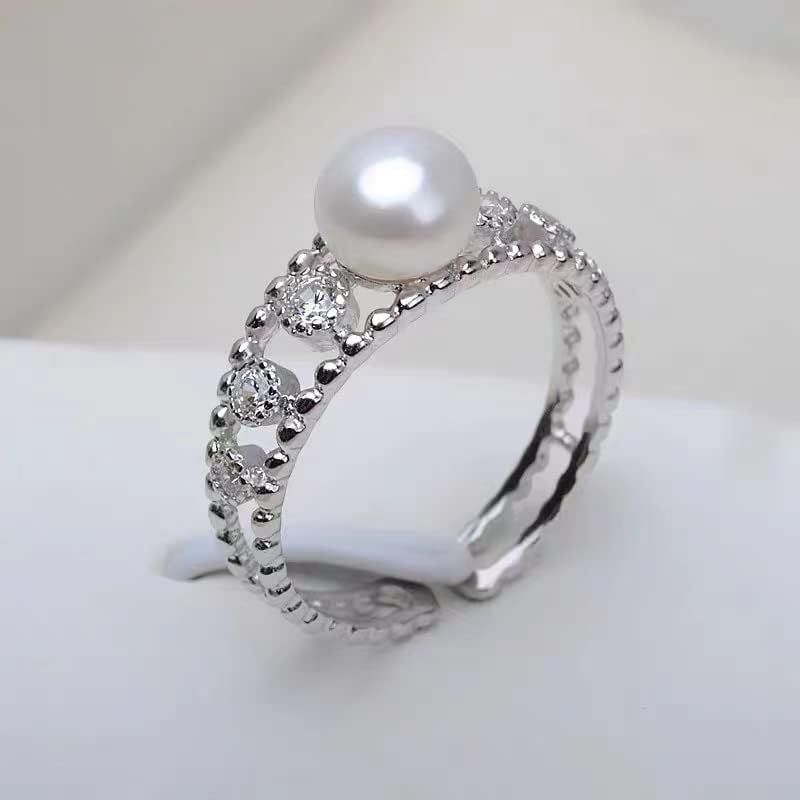 Miniatura 4 de 1pc sólido 925 anillo de plata esterlina, montaje en anillo, espacios en blanco de anillo al por mayor sin perla, joyería DIY, regalo DIY-R080