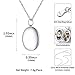 ChicSilver Personalized Oval Locket Necklace That Holds Pictures 925 Sterling Silver Custom Engraved Memory Photo Lockets 22 Inch Chain Custom Necklaces for Women
