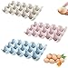 3 Pièces Boîte Rangement d'Oeufs, Récipient à Oeufs, Boite a Oeufs en Plastique, Organisateur d'Oeufs, Plateau Porte-Oeufs Durable pour Réfrigérateur de Cuisine, pour Cuisine, Restaurant (3 Couleurs)