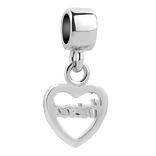 Image of Roy Lopez Heart Love Sister Charm Beads for Bracelet