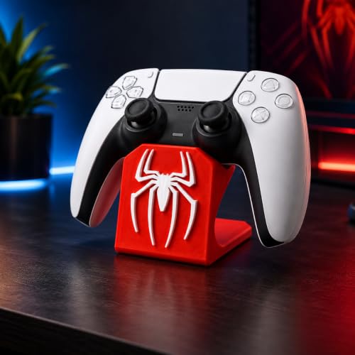 Image of Gaming Controller Stand - Universal Display Holder for PS5, Xbox & Switch Controllers | Spider-Themed Design | Desk Organizer for Gamers