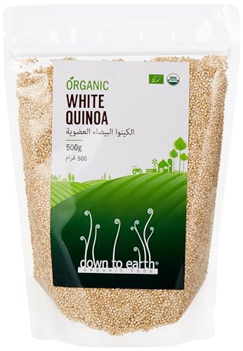 Down To Earth Organic Food White Quinoa Diet-Friendly And Naturally Gluten-Free White Quinoa With High Fibre - 500 gms