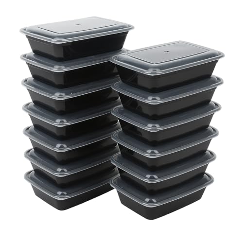 Ruthy's Outlet Square Meal Prep Containers with Lids (100 Pack, 12 oz)