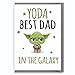 Produktbild Cheeky Chops Yoda Geburtstagskarte, Yoda Vatertagskarte, Yoda Karte für Papa - Yoda Best Dad, Stern für Geburtstagskarte für Ihn C97