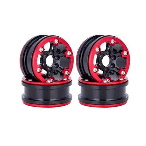 RC�r�[�h���b�N�z�C�[������ For Axial For SCX10 For TRX4 For Capra For TRX6 1/10 �y�ʃA���~�r�[�h���b�N�z�C�[������ 7075 RC�N���[���[�J�[�p�[�c(Red)