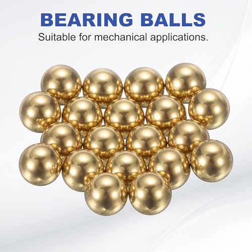 QUARKZMAN 20 Stk. Kugellagerkugeln, 5,55 mm Durchmesser Präzisionsmassive Messing-Kugellagerkugeln Industrielle Messingkugelkugeln für Maschinen, Automobil und DIY