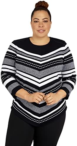 Alfred Dunner Womens Plus-Size Chevron 
