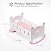ROBOTIME Baby Doll Crib, Doll Bed for 18–24 Inch Dolls, Wooden Doll Cradle with Mattress, Pillow & Quilt, Pretend Play Doll Furniture Gift for Girls & Boys Ages 3+