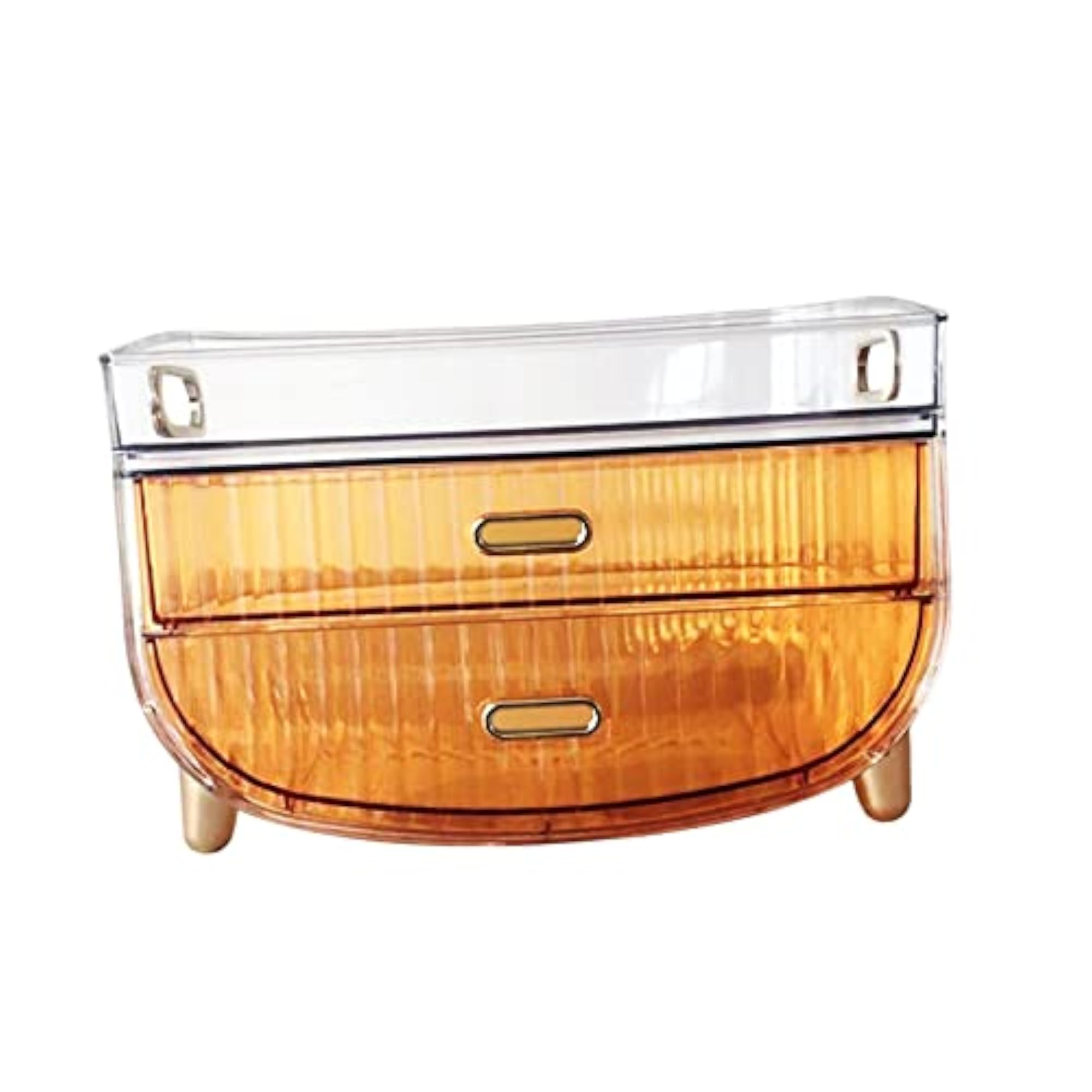 Orange Desktop Makeup Organizer Holder for Bathroom