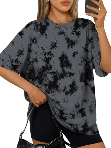 Image of Trendy Queen Womens Oversized T-Shirts Short Sleeves Workout Tops | Casual Summer Gym Tees Plus Size Fashion Clothes 2026