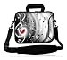iColor 15" Laptop Shoulder Bag 14.1" 14.2" 15.6" Inch Neoprene Laptop Messenger Bag 15.4" Notebook Computer Dual Zipper Case Cover Pouch Holder Pocket -Music & Red Heart