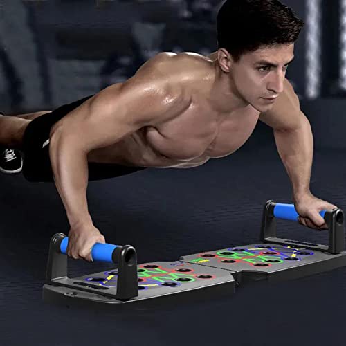 Multifunctional Push-up Board, Foldable Power-Pressing Plank with Handle, Hold Up to 661LBS, Portable Workout Exercise Stands for Men and Women Strength Body Training, Muscle Up