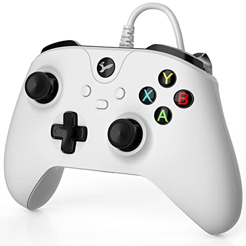 Wired Controller für Xbox One, Kabelgebundener PC Xbox One Gamepads Controller Kompatibel mit Xbox Series X&S/Xbox One/Xbox One X&S/PC, USB Game Controller mit Dual Vibration, Joystick und Audio Jack