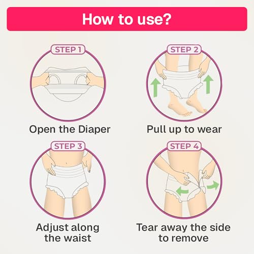 Image of Easyfit Adult Diaper Pants | 20 Count (Extra Large) | Waist 35-60 inch (88-152 cm) | Unisex | Leak Proof | Wetness Indicator | Overnight Protection | Elastic Waist (Pack of 2)