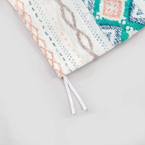 Susybao Colorful Boho Duvet Cover Queen 100% Cotton Tribal Aztec Duvet Cover Set 3 Pcs 1 Green Orange Western Bohemian Duvet Cover With Zipper Ties 2 Pillowcases Luxury Soft Western Aztec Bedding Set #TOP4