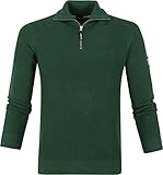 jerseys de cuello alto para hombre  GANT D2. Waffle Rib Halfzip Suter Pulver, Eden Green, M para Hombre