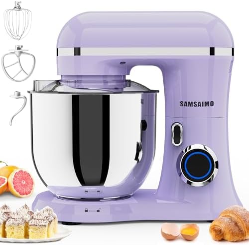 SAMSAIMO 3-IN-1 Electric Stand Mixer, 10-Speed With Pulse Button,...