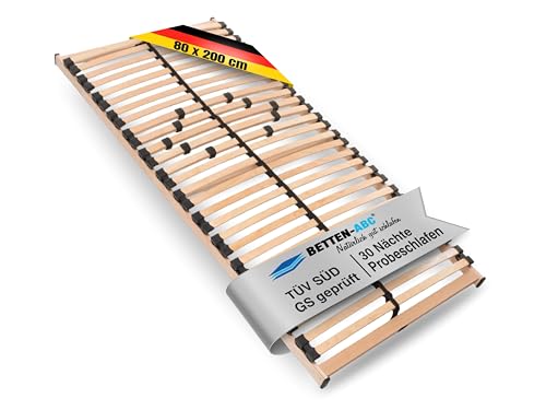 Betten-ABC Max 1 NV Lattenrost zur Selbstmontage, mit 28 Leisten und Mittelzonenverstellung, für alle Matratzen geeignet, 80 x 200 cm Betten-ABC Max 1 NV Lattenrost zur Selbstmontage, mit 28 Leisten und Mittelzonenverstellung, für alle Matratzen geeignet, 80 x 200 cm