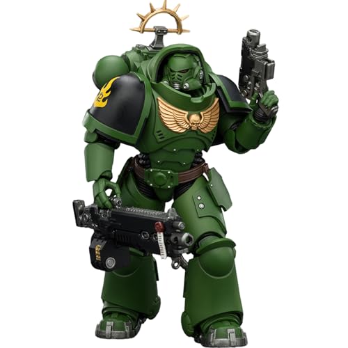 JOYTOY Warhammer 40k Space Marine 2 Game Edition Salamanders Heavy Intercessor with Heavy Bolt Rifle and Bolt Pistol 1/18 Action Figure Collect And Display Model