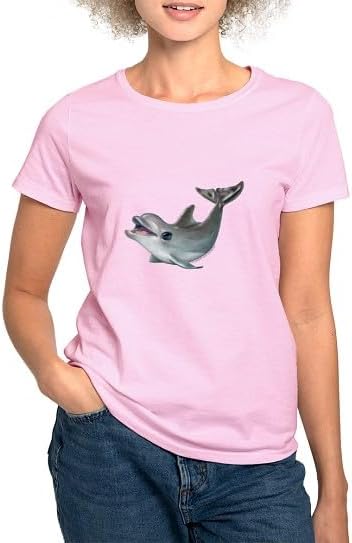 CafePress PD Moreno's Dolphin Women's Value T Shirt Women's Classic Crew-Neck Soft Graphic T Shirt
