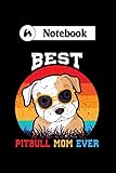  Notebook: dog pitbull pitbull mom dog owner dog walk love : Dog daily care journal 6x9/110 pages no bleed