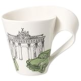 Origineller Becher in geschwungener Form mit kunstvollen Illustrationen, Ideal zum Genießen von Heißgetränke sowie zum Sammeln und Verschenken