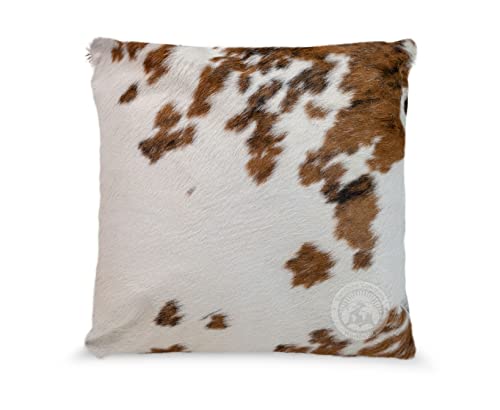 Genuine Tricolor Cowhide Pillow Cover 15 X 15 Cowhide Cushion Hair On Cover #TOP3