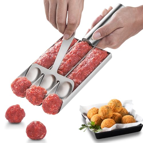 Premium Triple Meatball Maker Tool, 304 Stainless Steel Meatball Scoop