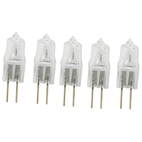 JZLBBC 5PC 30W 6V 5W G4 Bombillas Halógenas Regulable Blanco Cálido Instrumento Microscopio Lámpara,10W
