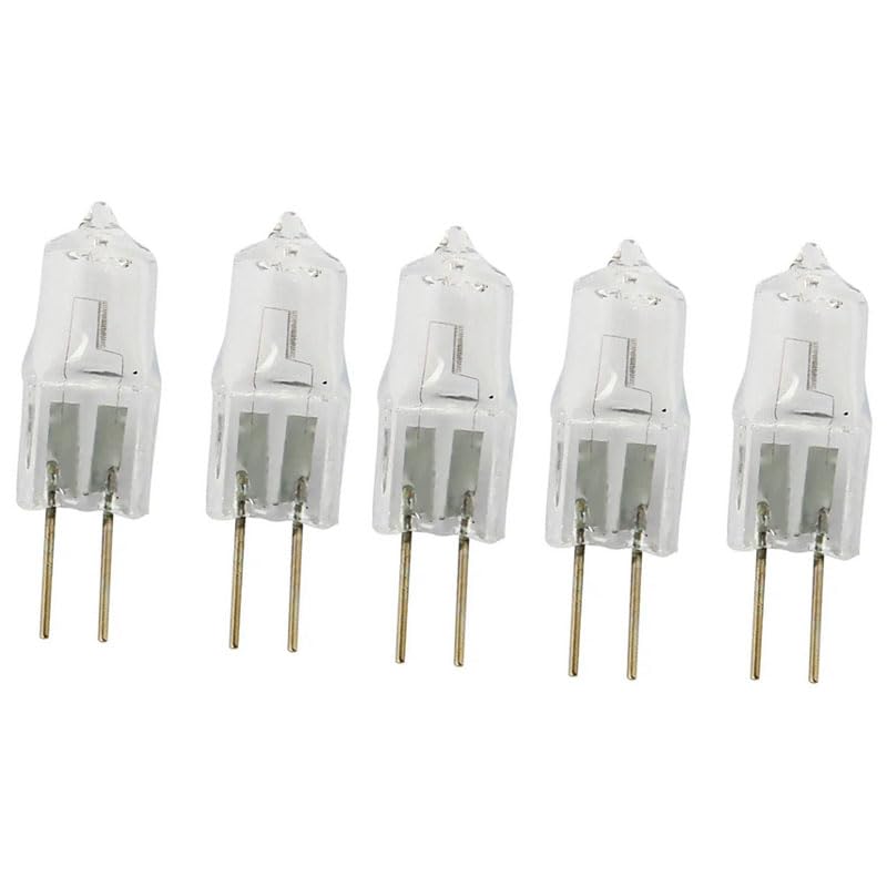 JZLBBC 5PC 30W 6V 20W G4 Halogen Bulb Dimmable Warm White Halogen Light Bulbs for Instrument Microscope Lamp,25W
