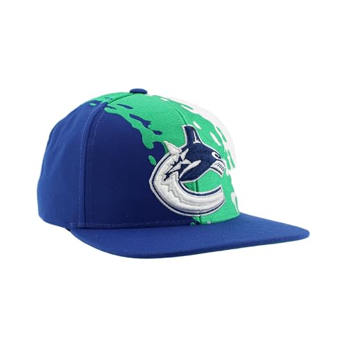 Image of ZHATS NHL Unisex-Adult NHL Officially Licensed Adjustable Snapback Hat Flat Bill Z11 Retro Paintbrush