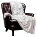 Chanasya Fuzzy Faux Fur Throw Blanket - Light Weight Blanket for Bed Couch and Living Room Suitable for Fall Winter and Spring (50x65 Inches) Light Grey