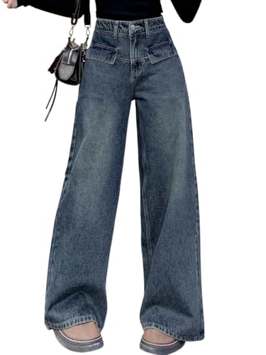Image of ODDMONEKY Baggy Jeans for Women || Korean Jeans for Women || Wide Leg Korean High Waist Baggy Denim Pants (Wjeans-7)