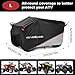 NEVERLAND Waterproof ATV Cover, Outdoor Heavy Duty Quad Cover Tear-Resistant 4 Wheeler Covers All Weather UV Protection for Polaris Sportsman Yamaha Honda Quad Bike (Black & Silver, L)