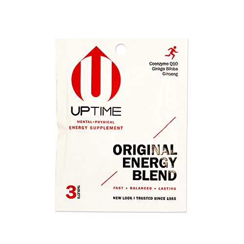 UPTIME - Premium Energy Supplement - Original Blend Tablets - 3ct. Packet (Case of 24 Packs) - Zero Calories