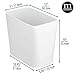mDesign Plastic Small 3-Gallon Wastebasket, Trashcan Container Bin - for Bathroom, Bedroom, Kitchen, Home Office, Laundry Room - Holds Trash, Garbage, Waste - White