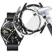Acadeny 2 pezzi Custodia rigida compatibile con Huawei Watch GT3 46mm con pellicola protettiva,Con scala, 9H Durezza Hart PC Case sottile in vetro temperato per Smart , argento nero