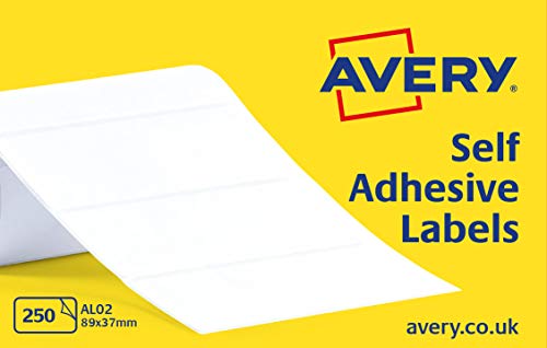 Avery Address Labels on a Roll, 1 Roll, 250 Labels, White, 89x37 mm Label Size