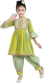 Arshia Fashions Girls Ethnic Wear Kurti and Dhoti Pant Set