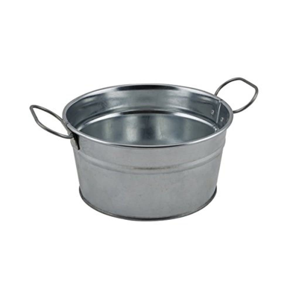 Genware NEV-GSB15 Galvanised Steel Serving Bucket, 15 cm x 8 cm